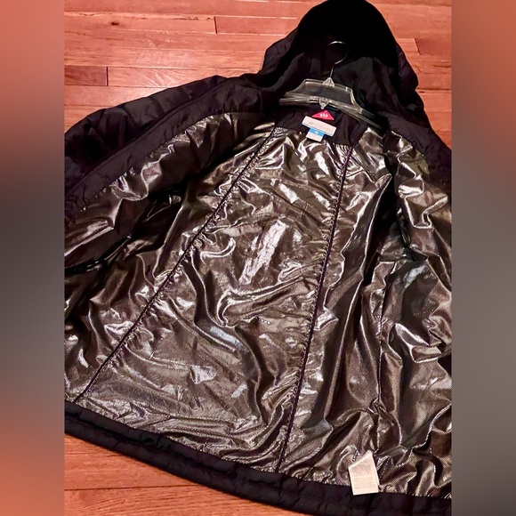 NWOT COLUMBIA black long women's jacket coat with hood size S - Picture 7 of 15